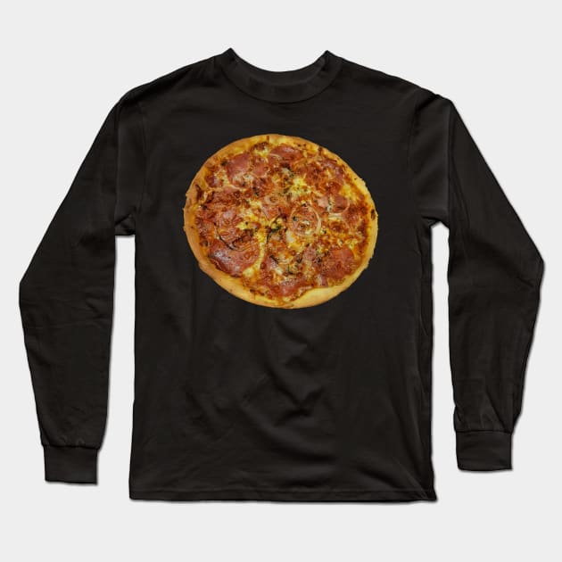 Milano Salami Pizza Long Sleeve T-Shirt by ellenhenryart